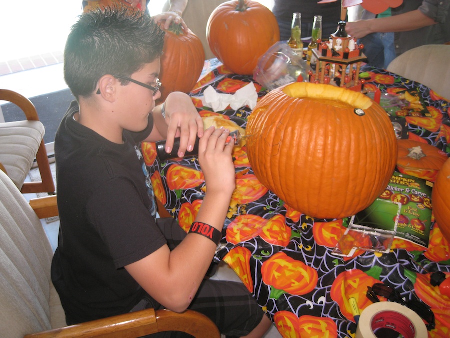 Pumpking carving for Halloween 2012