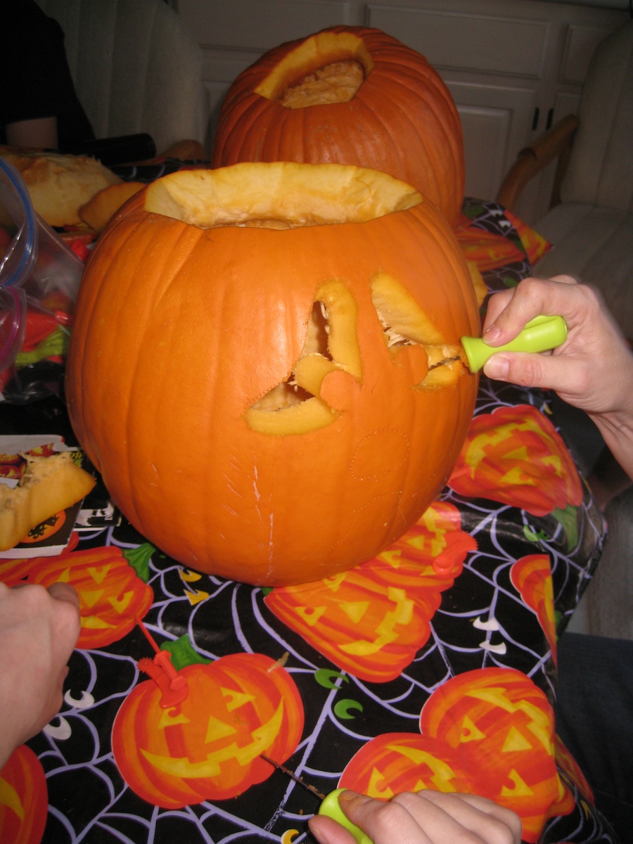 Pumpking carving for Halloween 2012