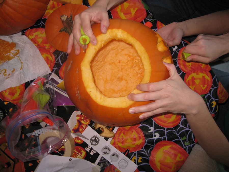 Pumpking carving for Halloween 2012