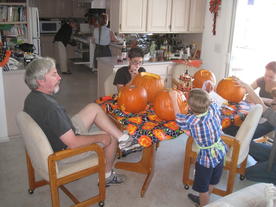 Pumpking carving for Halloween 2012