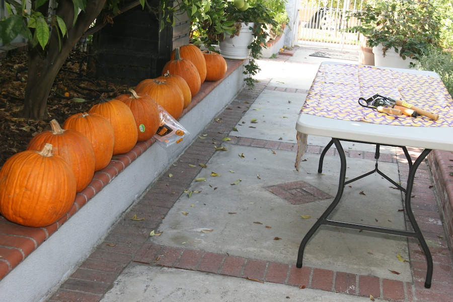 Pumpkin carving with family and friends 10/27/2013