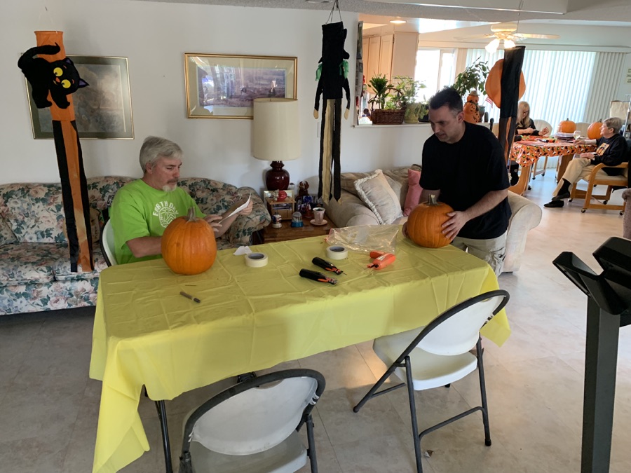 CArving the pumpkins October 27th 2018...Making art interesting!