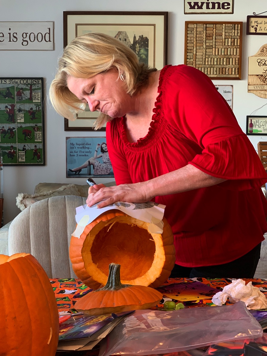 CArving the pumpkins October 27th 2018...Making art interesting!