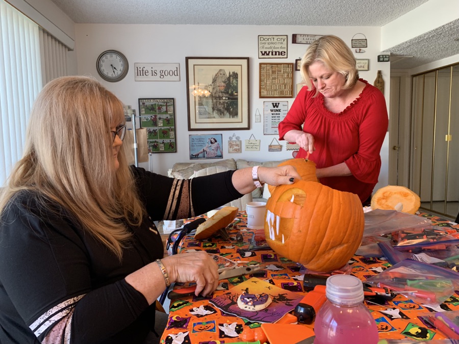 CArving the pumpkins October 27th 2018...Making art interesting!