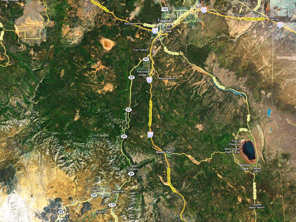 Sedona terrain map