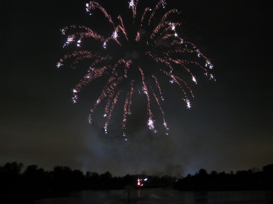 Post dinner fireworks show at ORCC