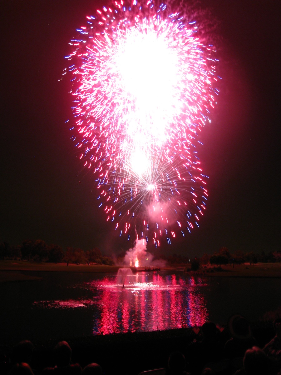 Post dinner fireworks show at ORCC