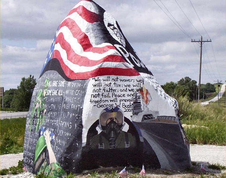 Bubba paints rocks