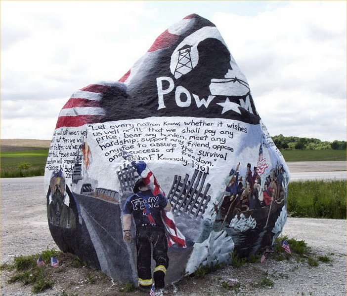 Bubba paints rocks