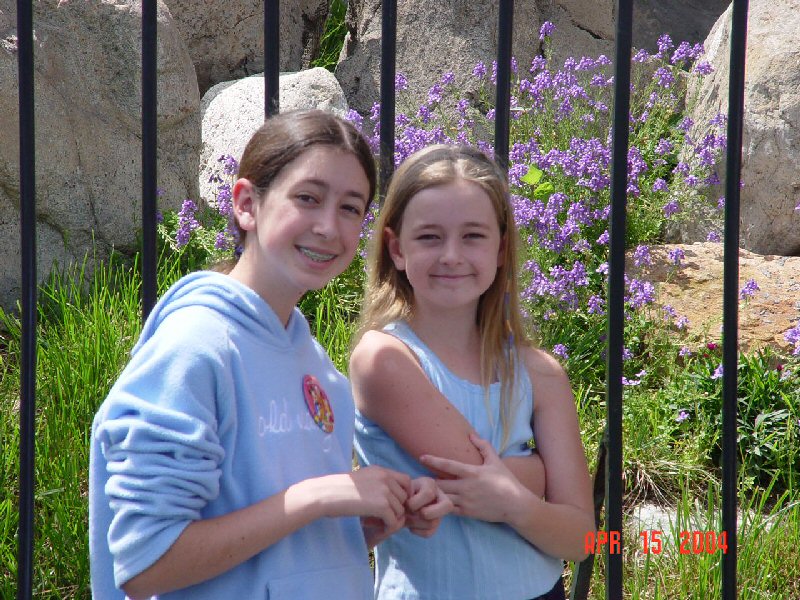 Hannah and Lisa At Disneyland April 2004