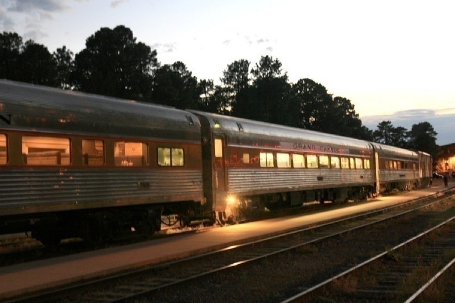 The train readies for departure