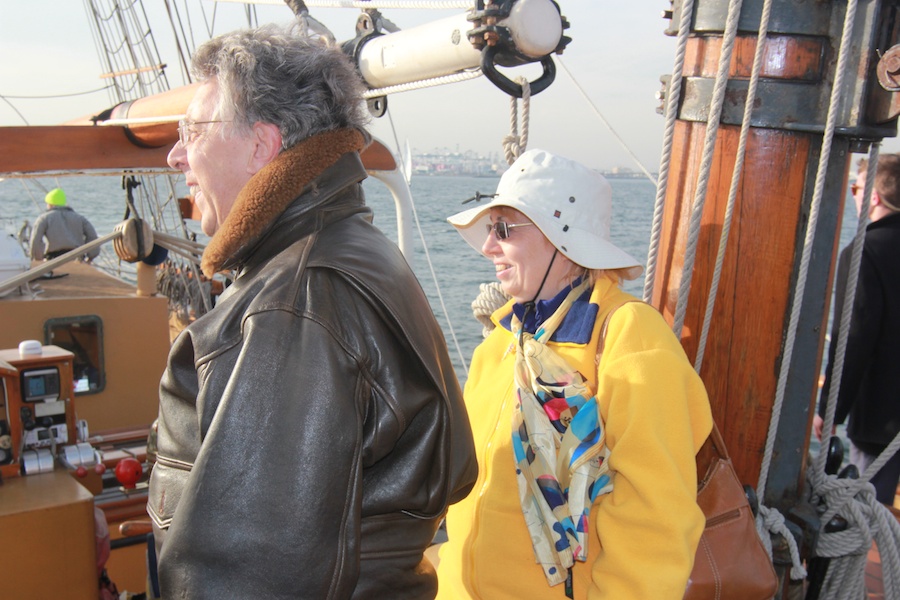 The gun battle begins in Long Beach Harbor January 2012