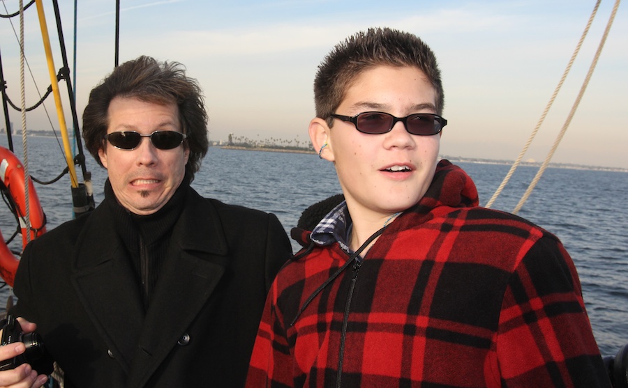 The gun battle begins in Long Beach Harbor January 2012