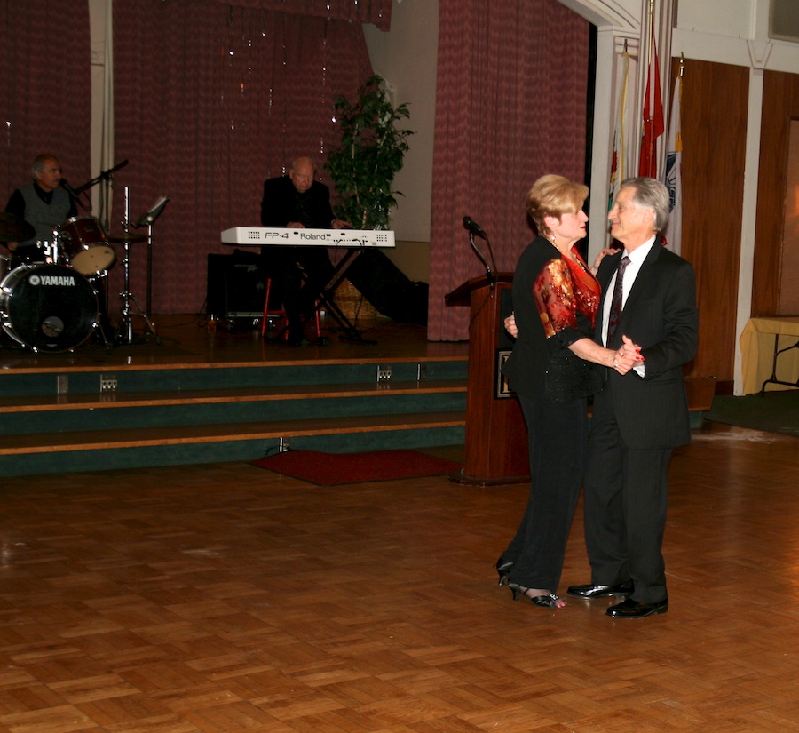 After dinner dancing with the Toppers January 2012