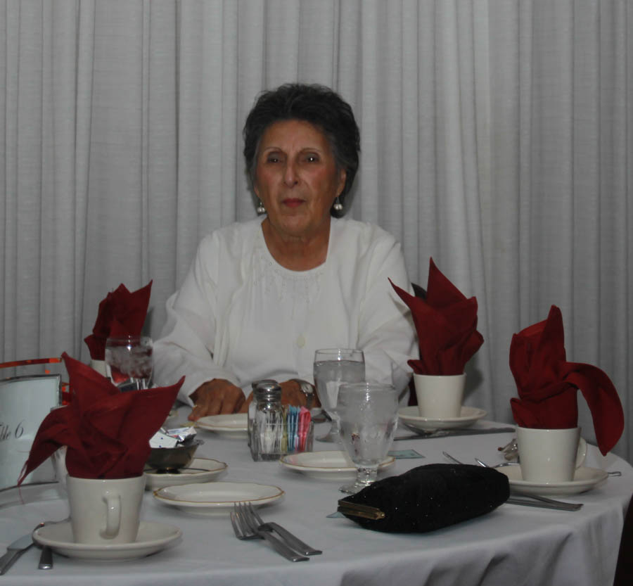 Enjoying dinner at the November 21st 2014 Toppers Dance Club