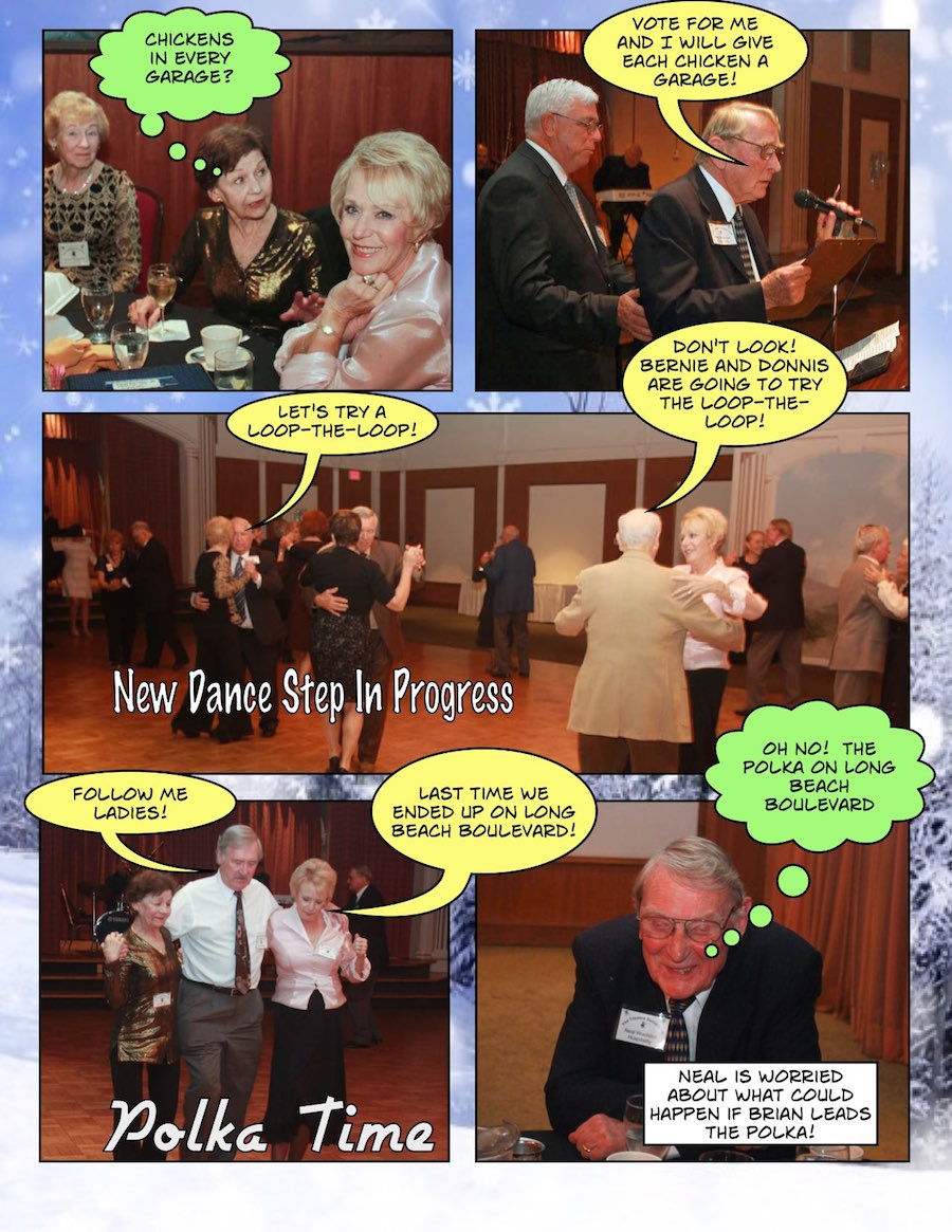 Comic view of the Toppers January 16th dance